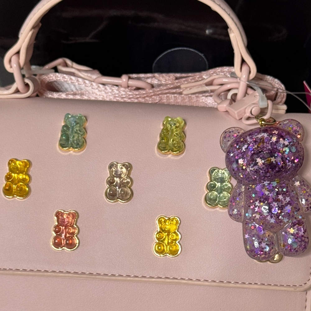 🧸💖 Betsey Johnson Pink Mini Bag with Bear Accents – NWT – Super Cute & Rare! - Picture 9 of 13